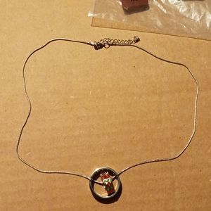 Circle pendant with Swarovski elements